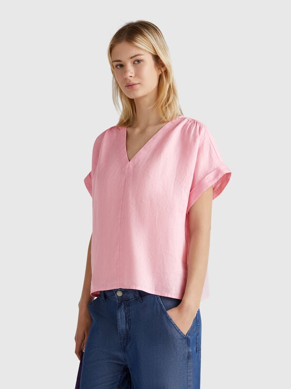 Blusa de puro lino Mujer