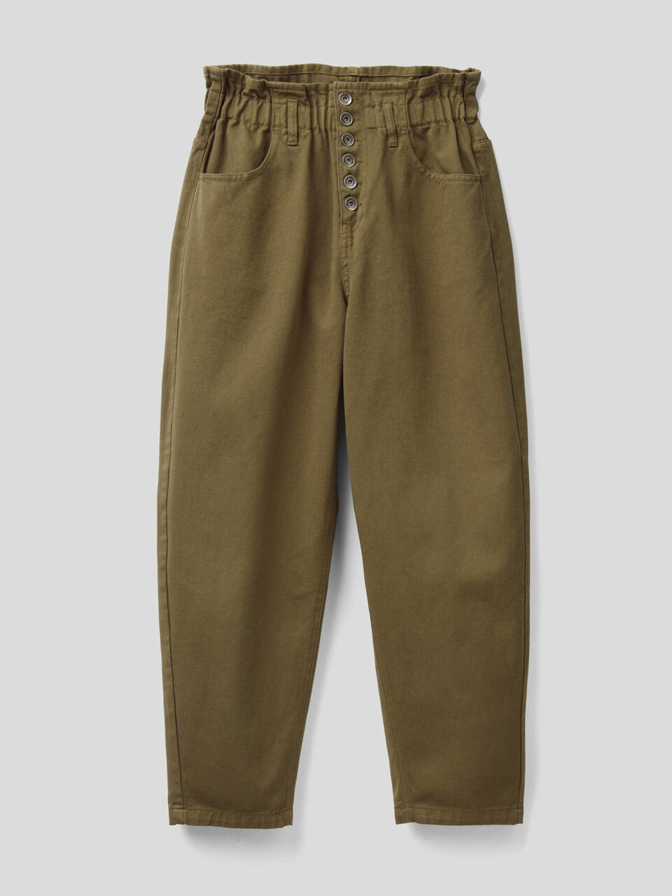 Pantalón de talle alto de 100 % algodón image number 1