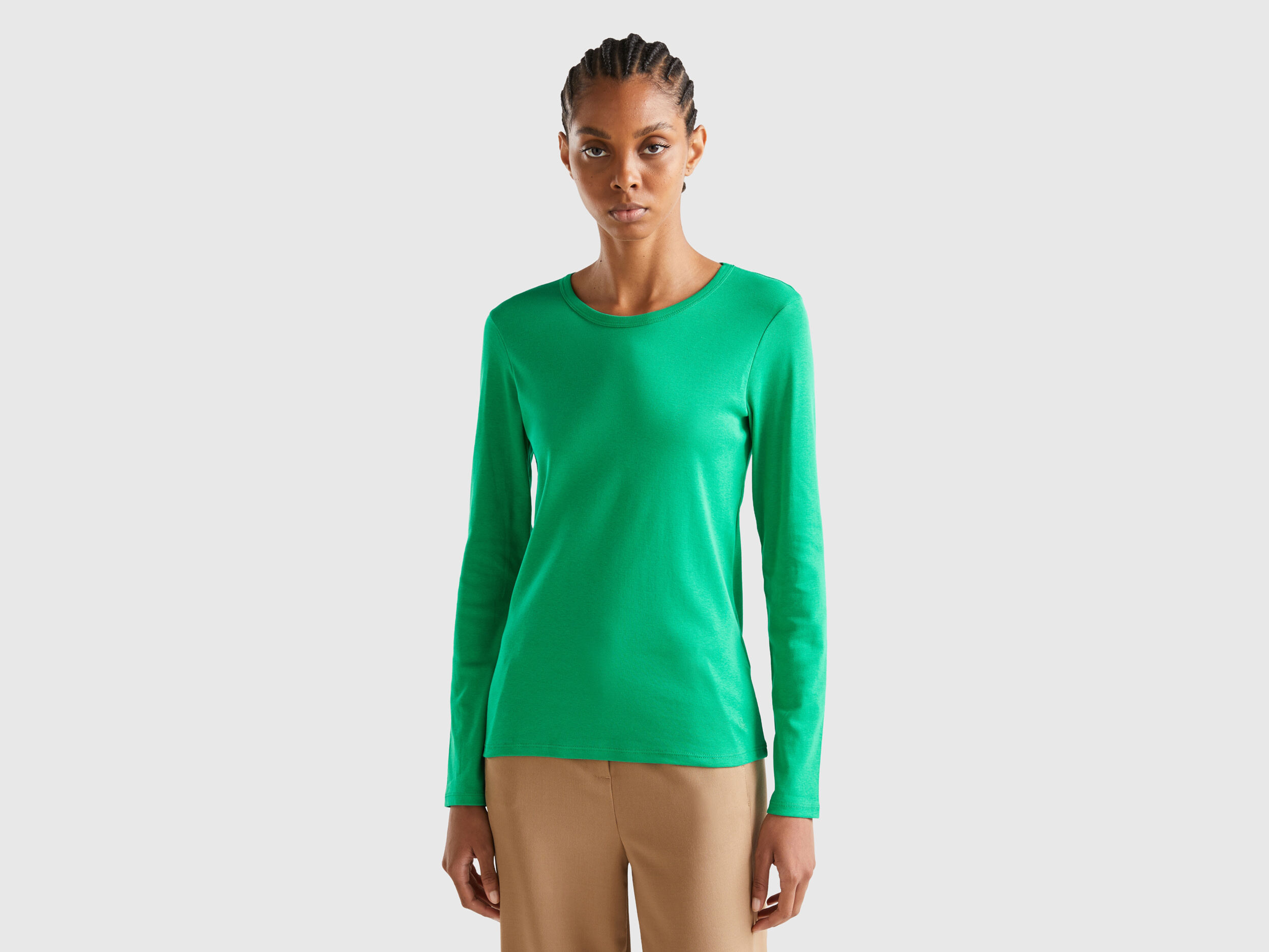 Benetton camisetas shop manga larga mujer