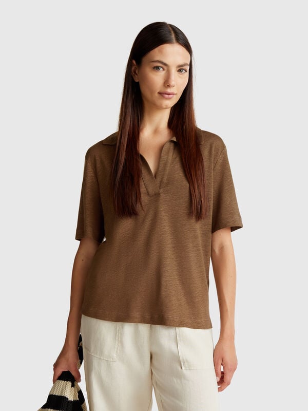 Polo de puro lino Mujer