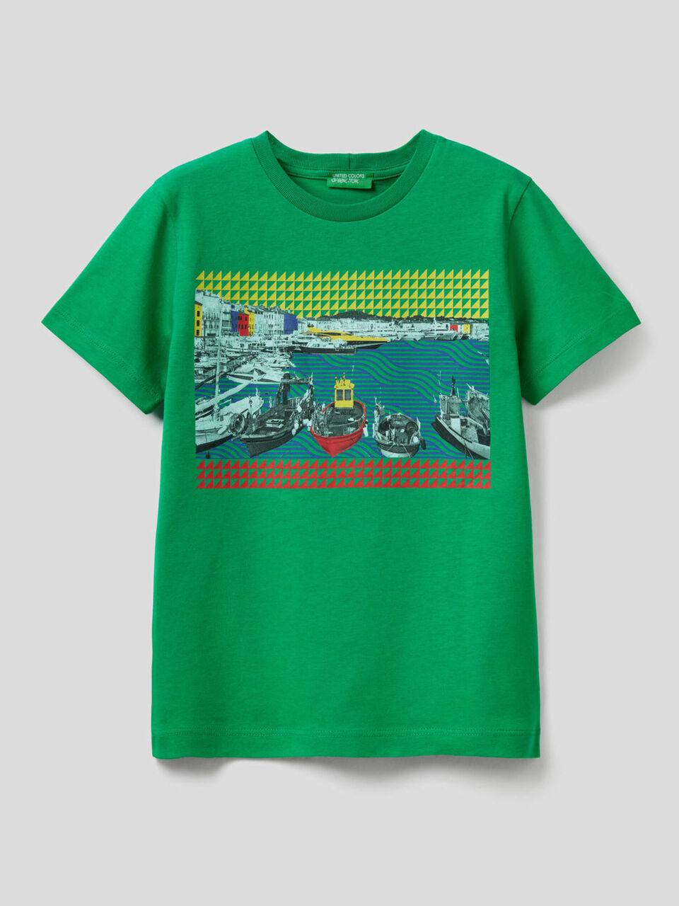 Camiseta con estampado de paisaje image number null
