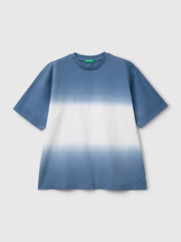 Camiseta over-fit dip-dye Niño