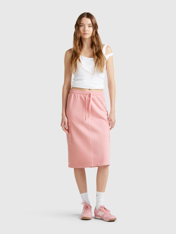 Falda cargo de lana Mujer