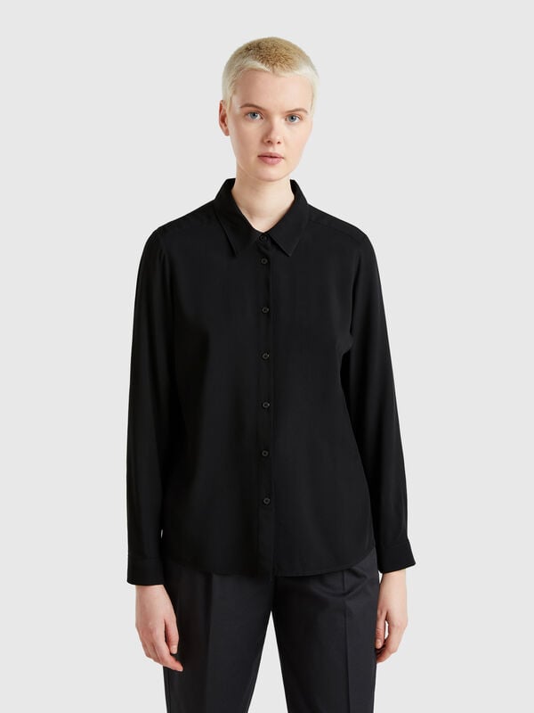 Camisa viscosa corte regular Mujer
