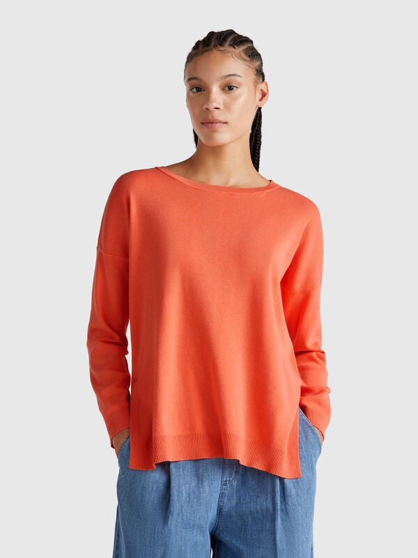Jersey over fit de algodón Mujer
