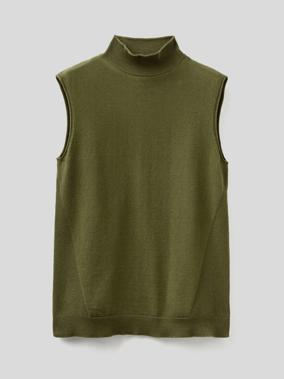 Jersey de cachemir mixto sin mangas image number null