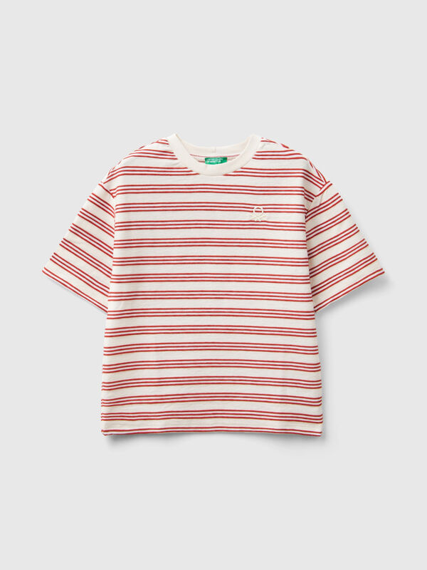 Camiseta de rayas de corte oversize Niño