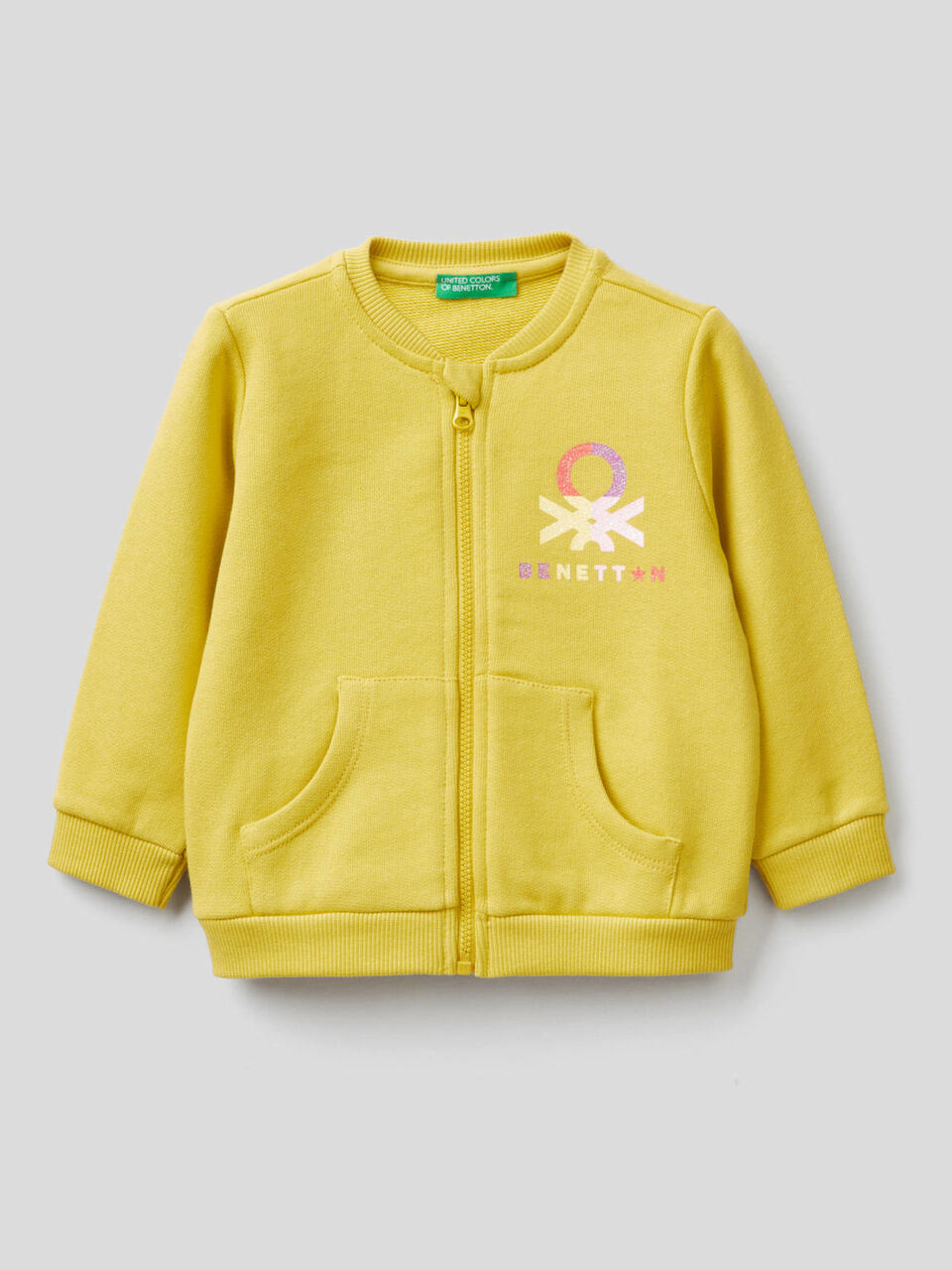 Sudadera de algodón orgánico con cremallera image number 1