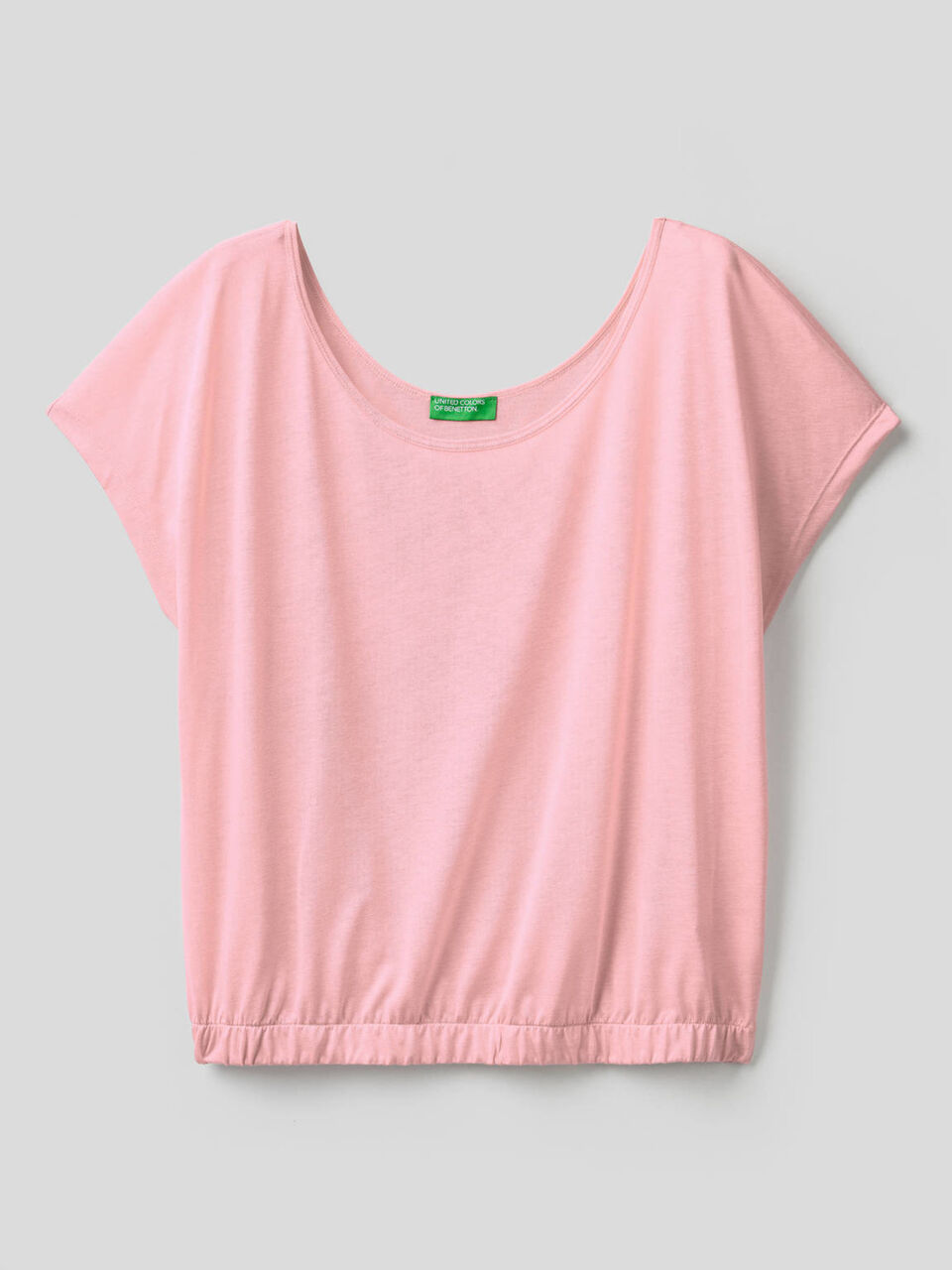 Blusa fluida con escote redondo image number 1