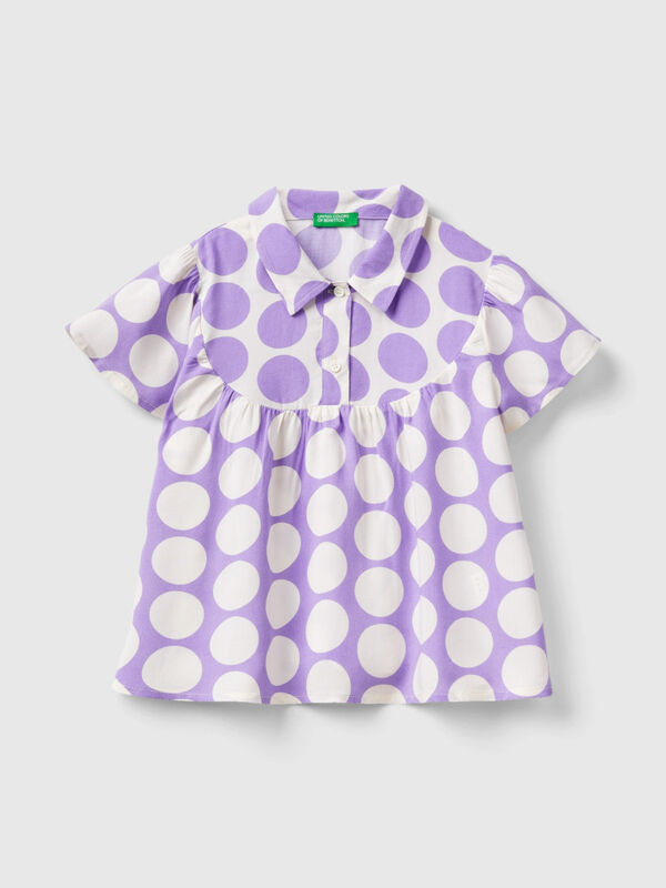 Blusa fluida de lunares