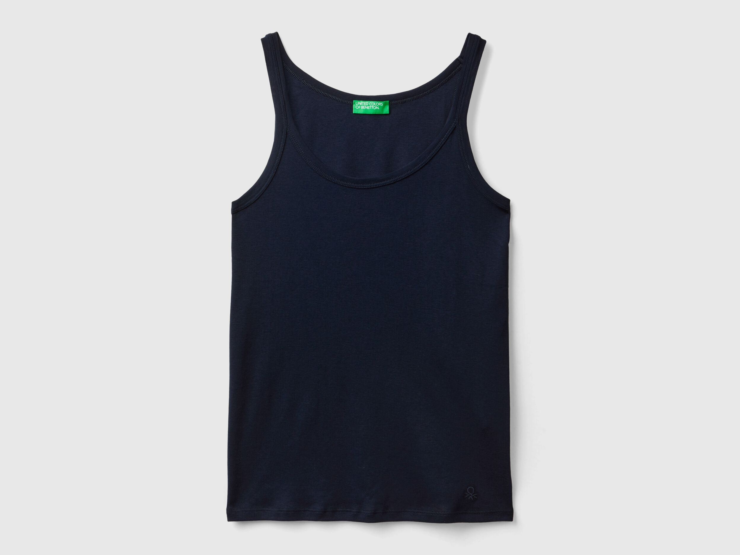 Camiseta de tirantes azul oscuro de 100 algodon Azul Oscuro Benetton