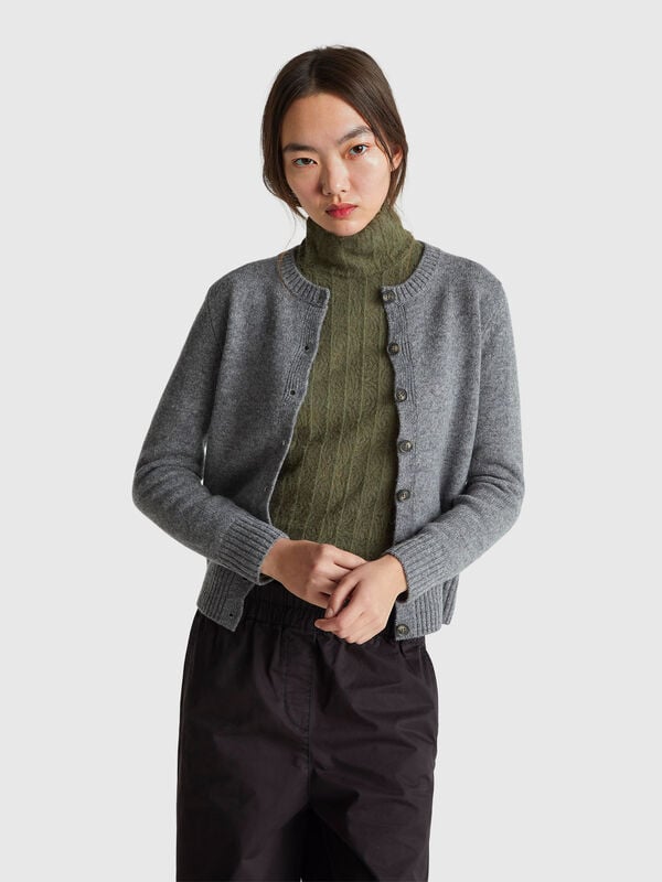 Cárdigan de pura lana Shetland Mujer