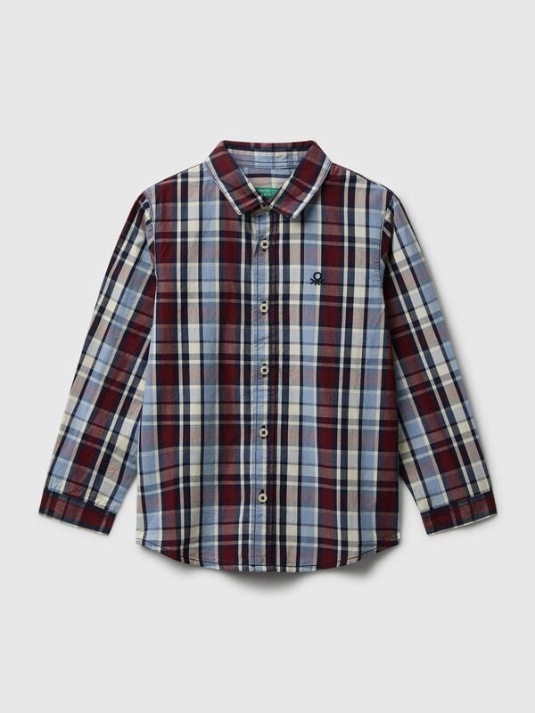 Camisa de cuadros de algodón puro Niño