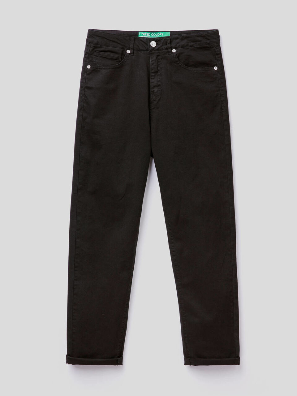 Pantalón boyfriend de algodón elástico image number 1