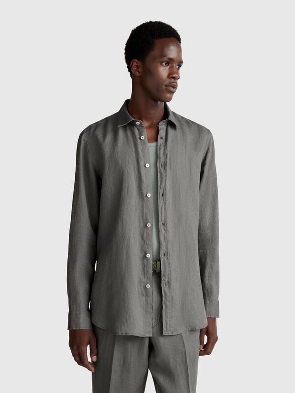 Camisa de puro lino Hombre