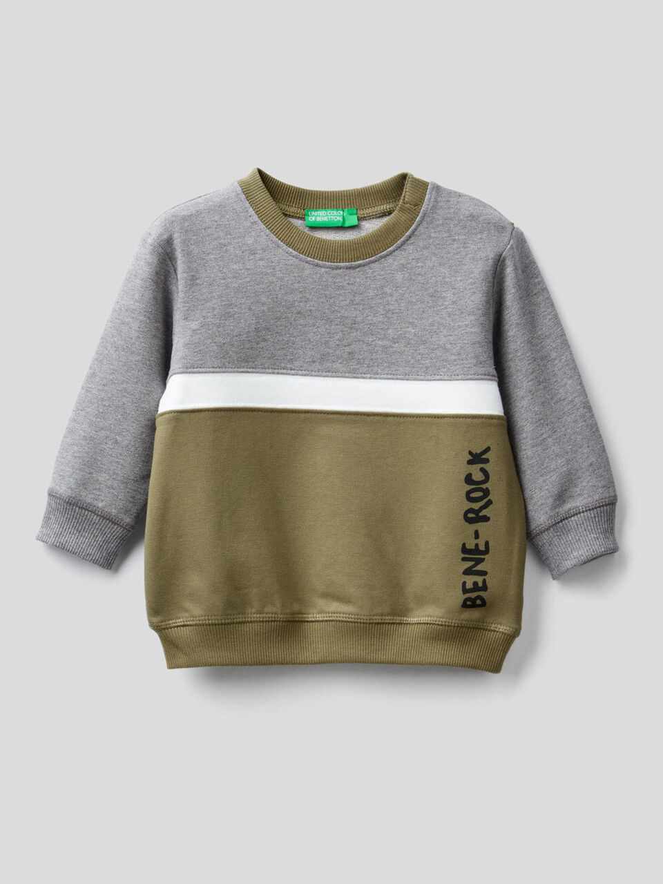 Sudadera color block de algodón orgánico elástico image number 1