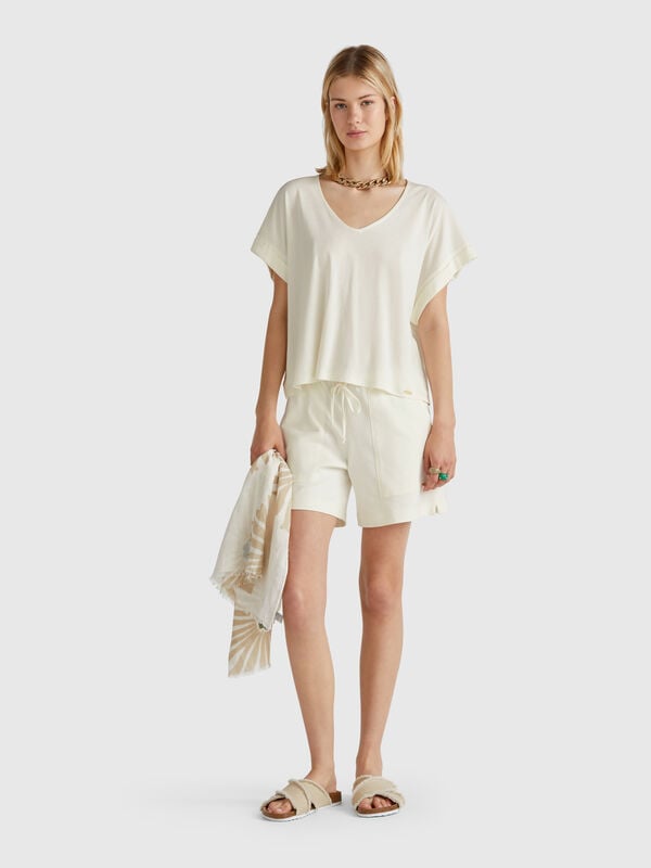 Pantalones cortos con cordón Mujer