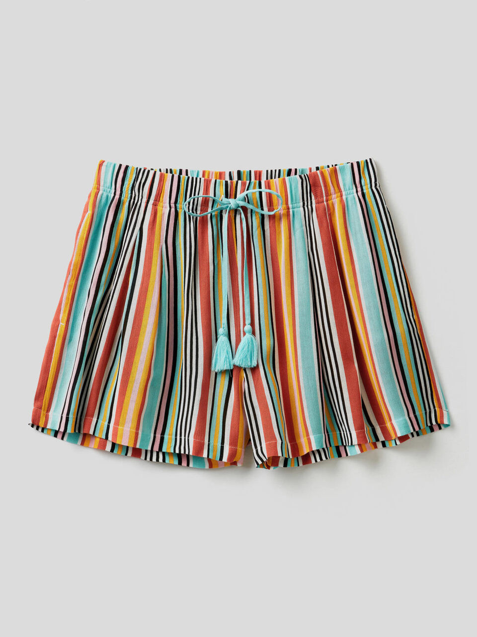 Pantalón corto de rayas multicolores image number 1