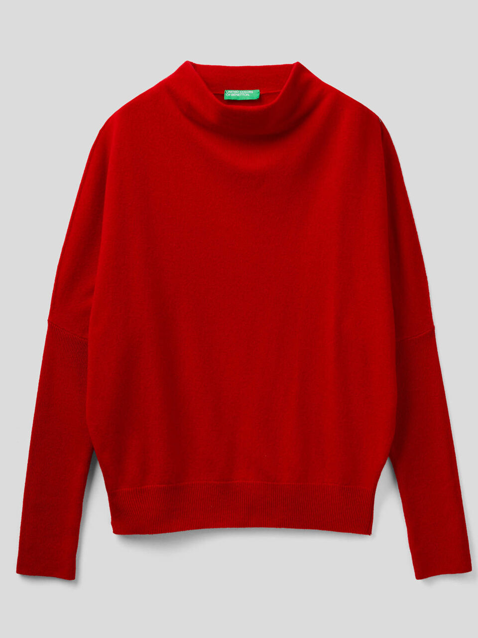Jersey de cuello alto con manga acanalada image number 1