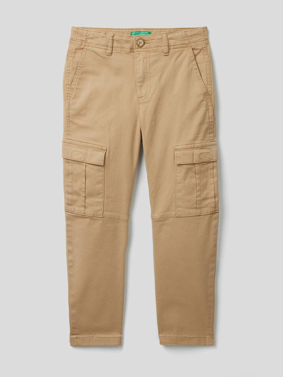 Pantalón cargo de algodón elástico image number 1