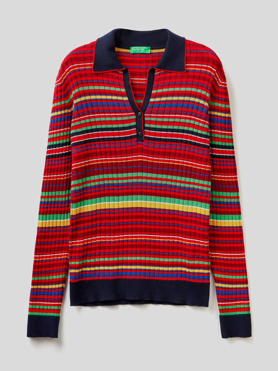 Polo multicolor en 100% algodón tricot image number 1