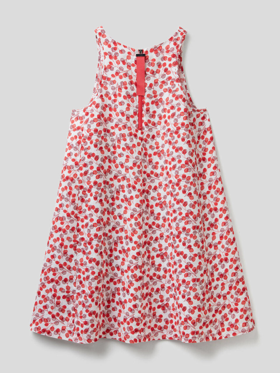 Vestido de 100% lino con estampado image number 2