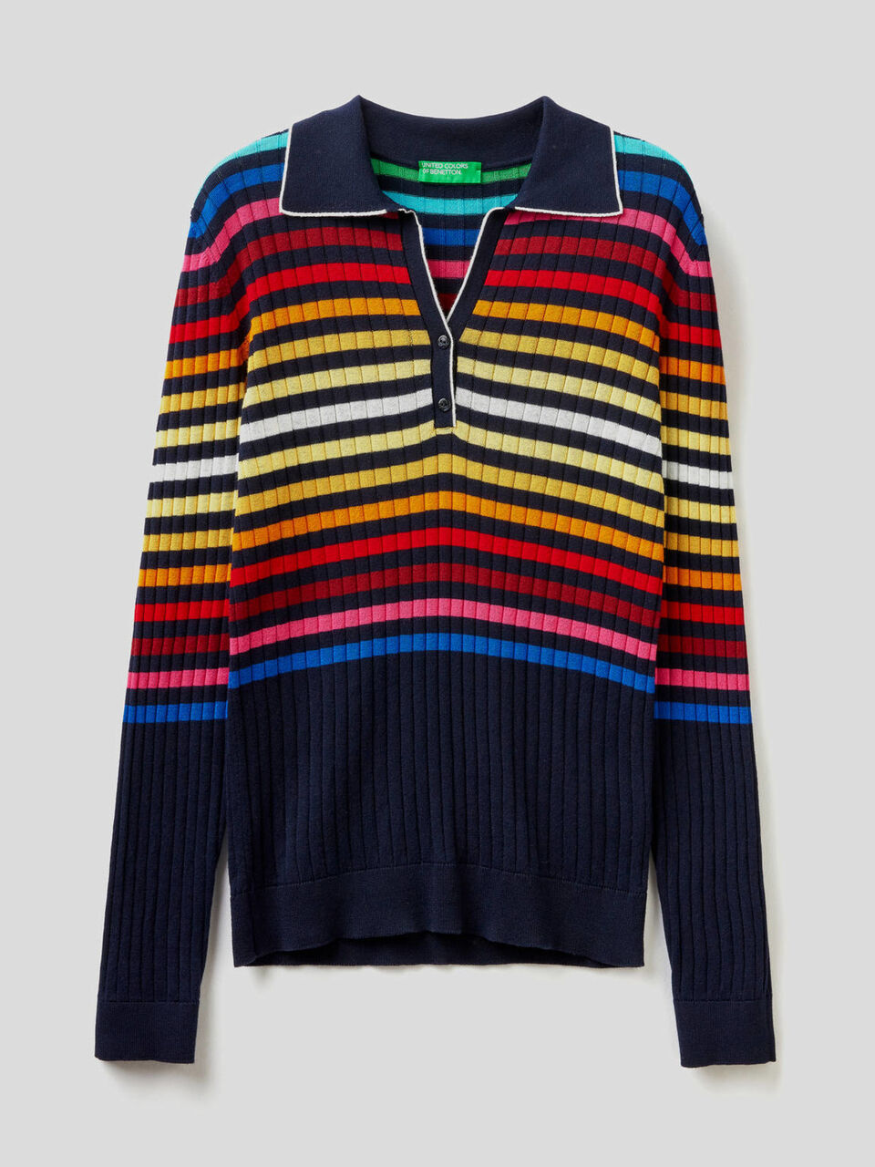 Polo multicolor en 100% algodón tricot image number 1