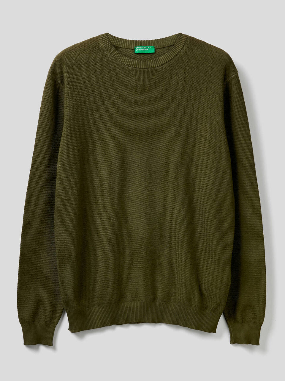 Jersey de cuello redondo con detalle en V image number 1
