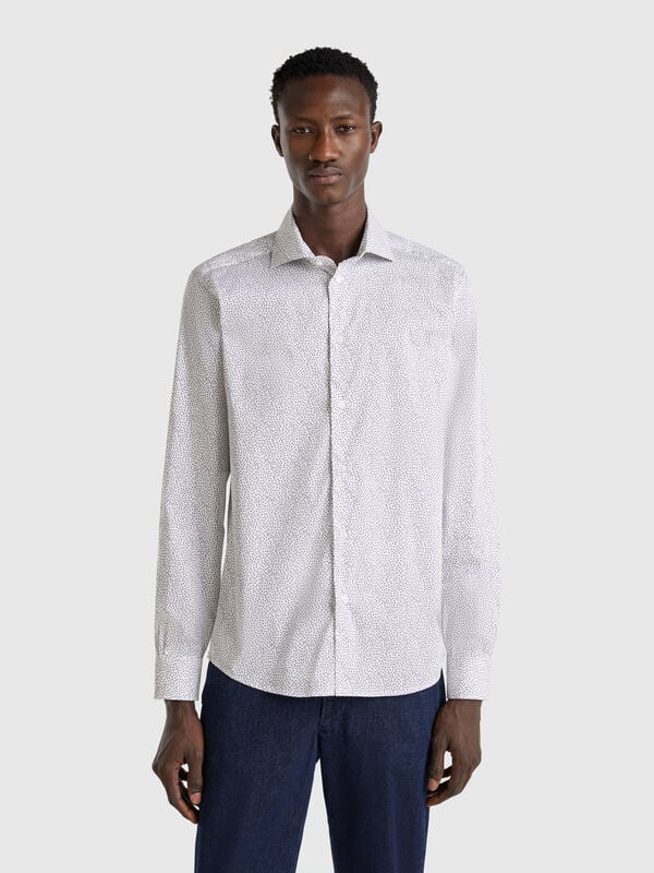 Camisa estampada slim fit Hombre
