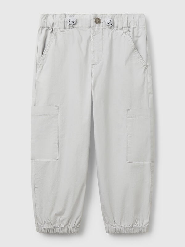 Pantalón paracaídas de algodón elástico Niño