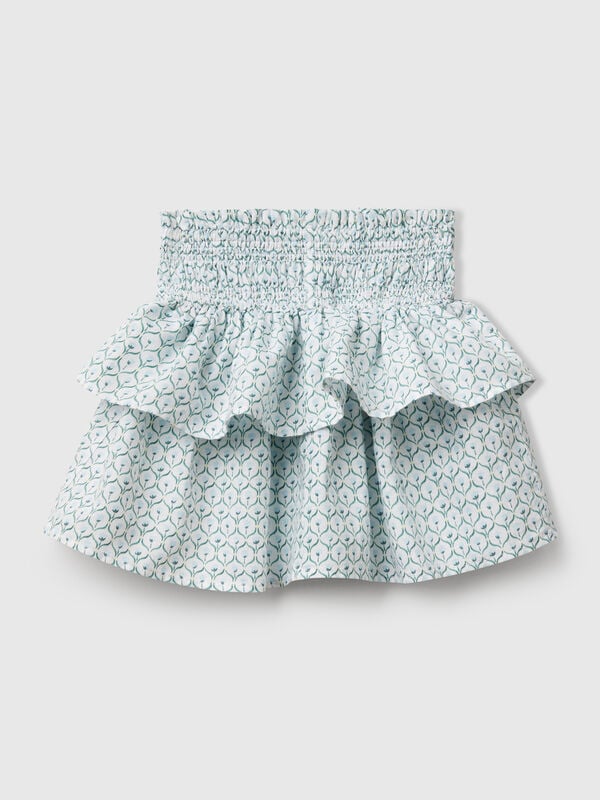 Falda flores con volantes Niña