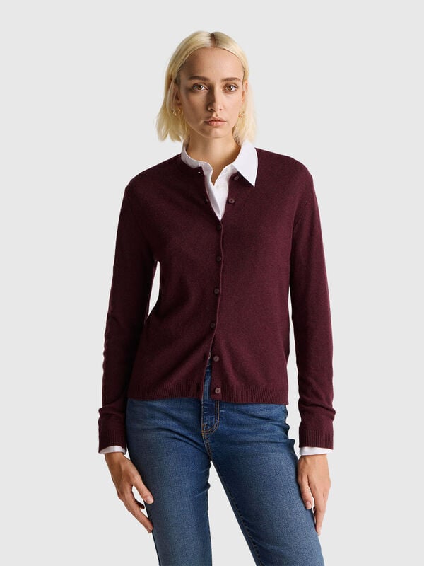 Cárdigan de mezcla de lana y cachemira Cárdigan de mezcla de lana y cachemira Mujer