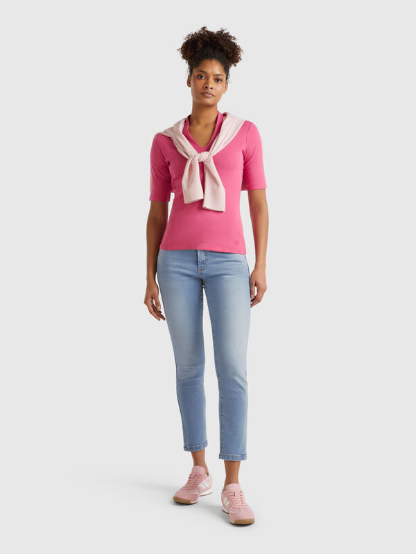 Vaqueros slim de talle alto Mujer
