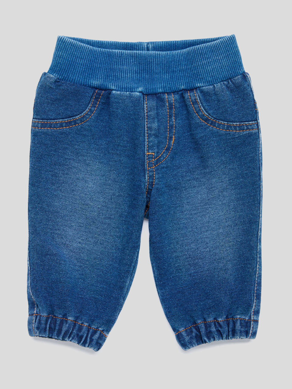 Pantalón elástico de efecto denim image number 1
