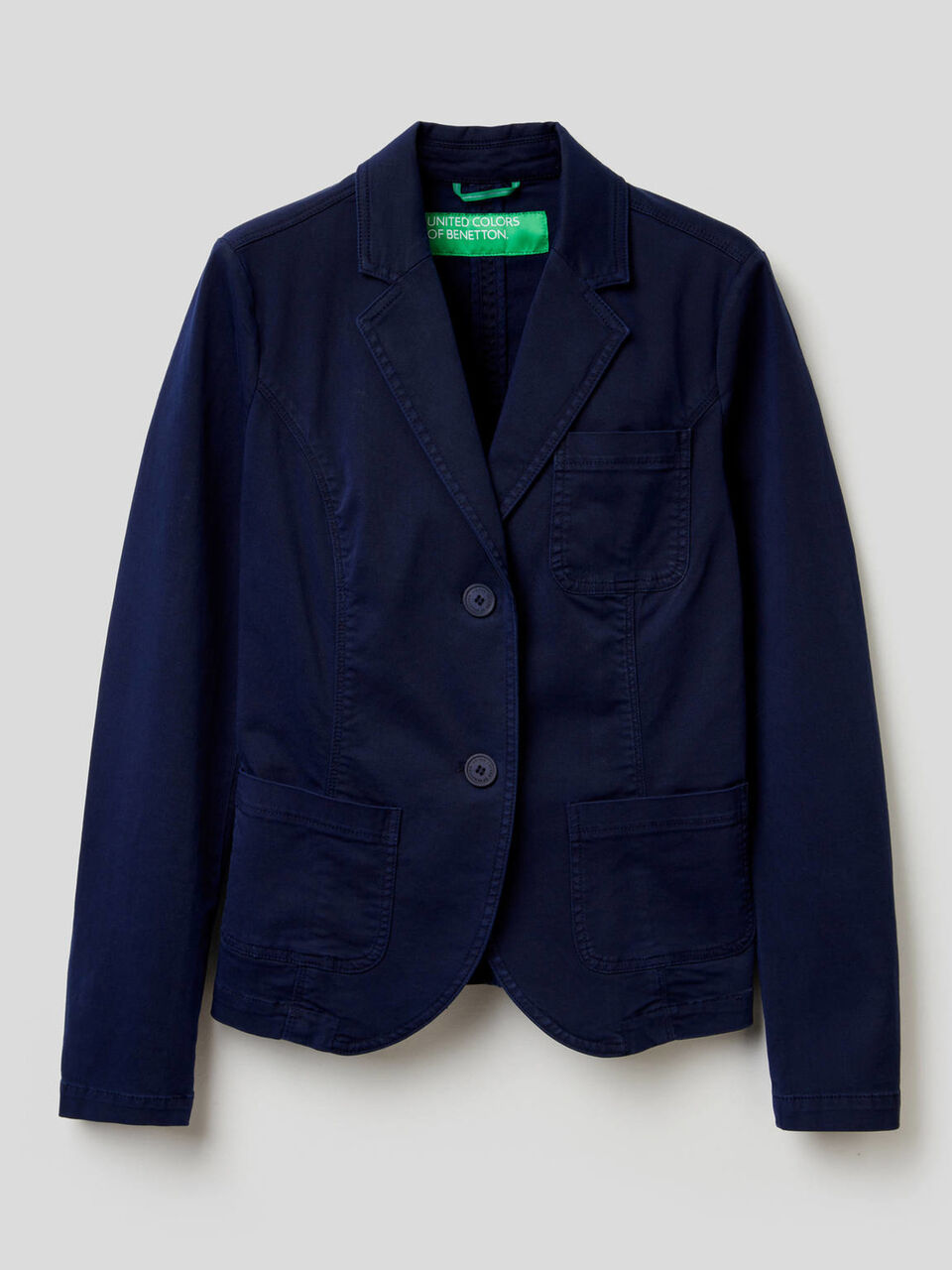 Blazer entallado de algodón elástico image number 1