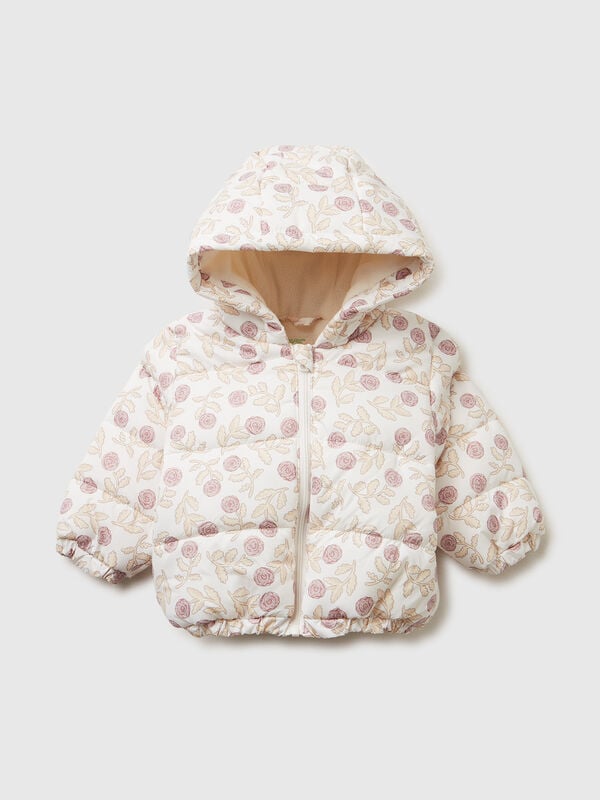 Chaqueta estampada con cremallera y capucha Recién nacidos