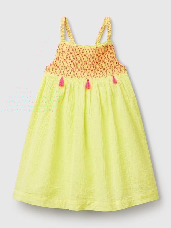Vestido con borlas fluorescentes Niña