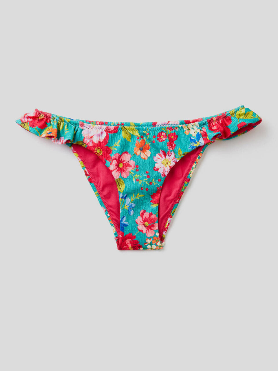 Braguita de bikini estampada con volantes image number 1