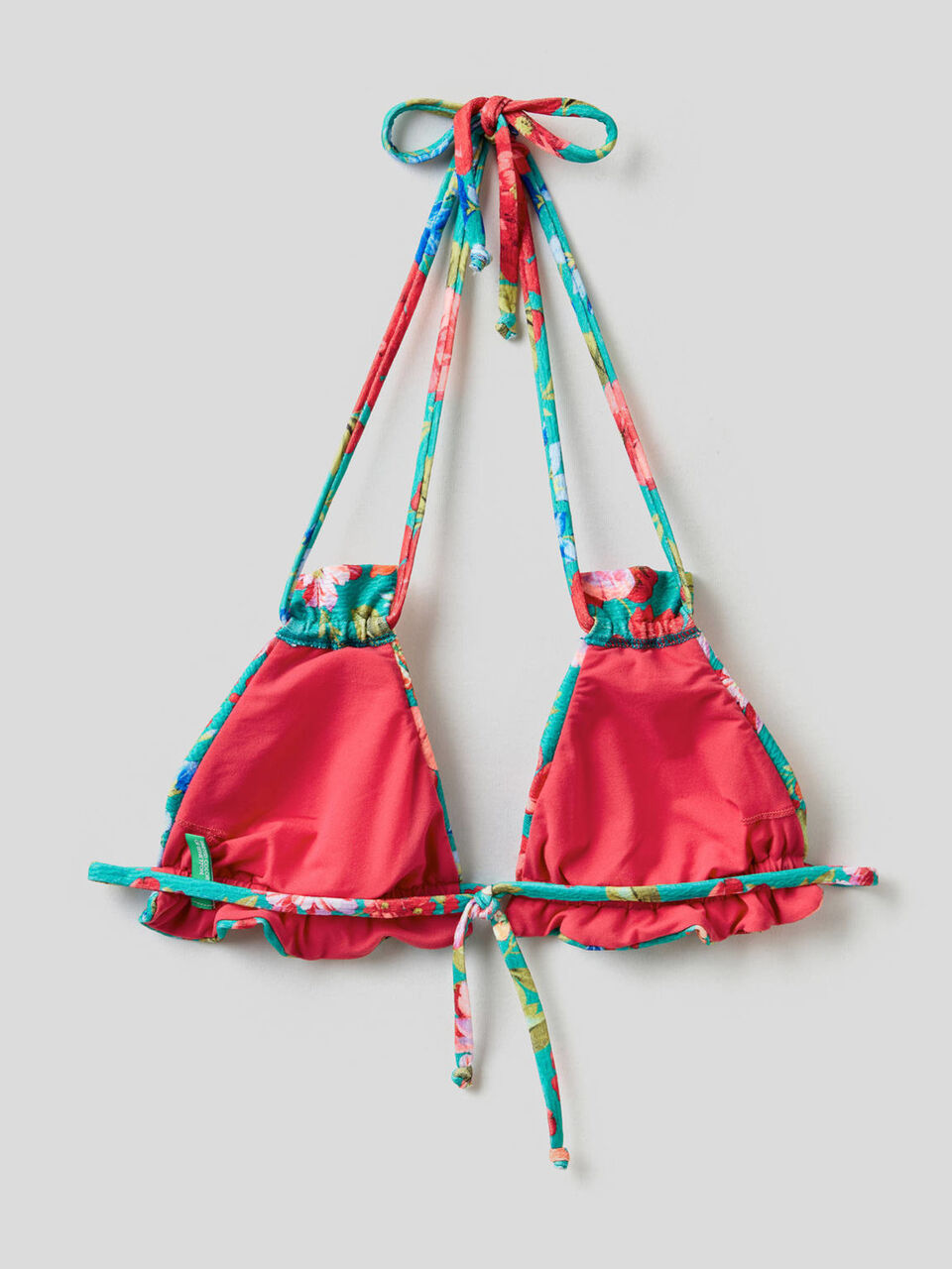 Sujetador de bikini estampado con volantes image number 2