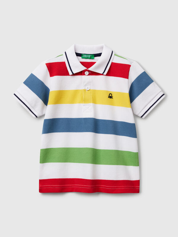 Polo manga corta rayas Niño
