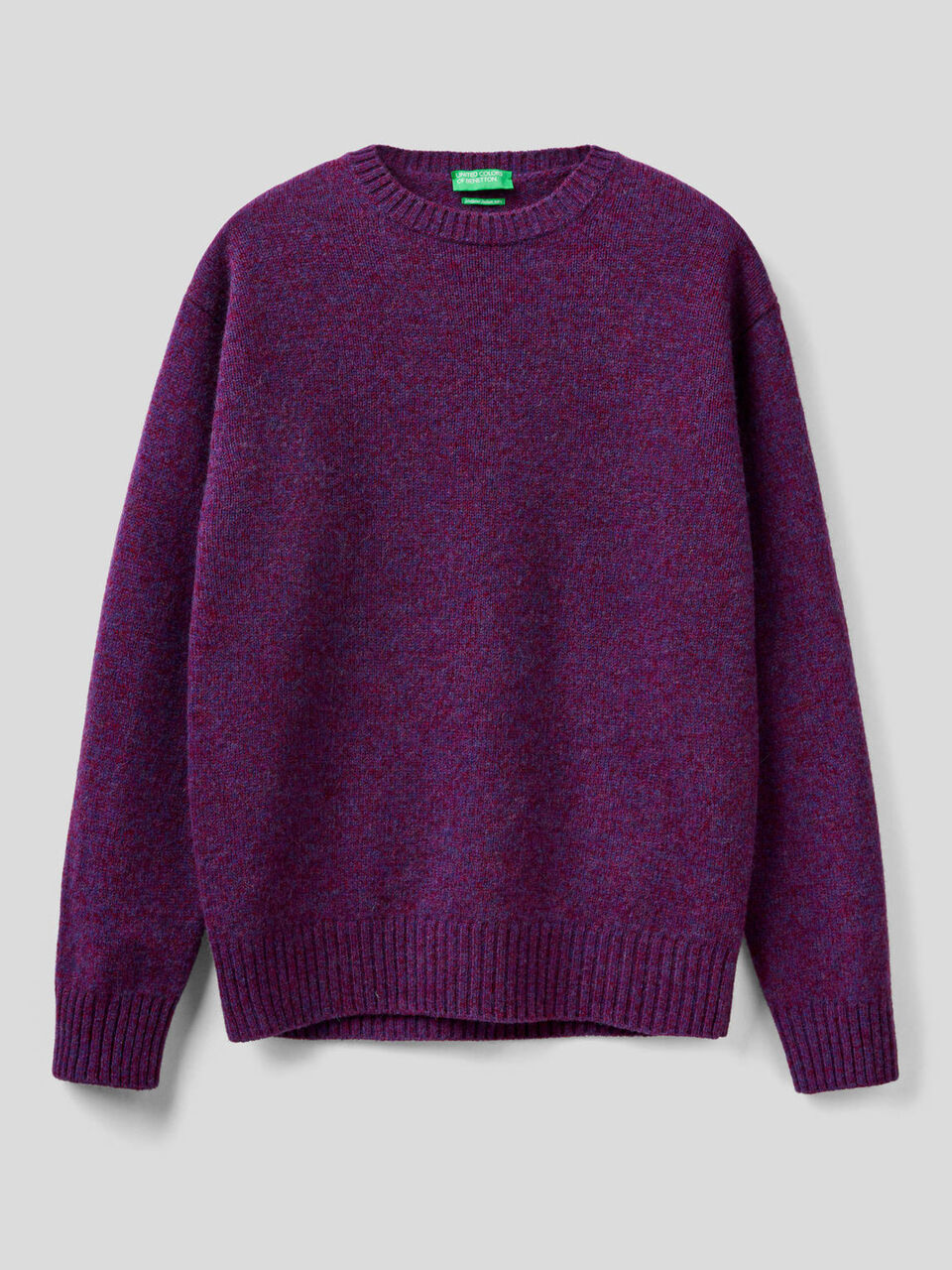 Jersey de cuello redondo de pura lana Shetland image number 1