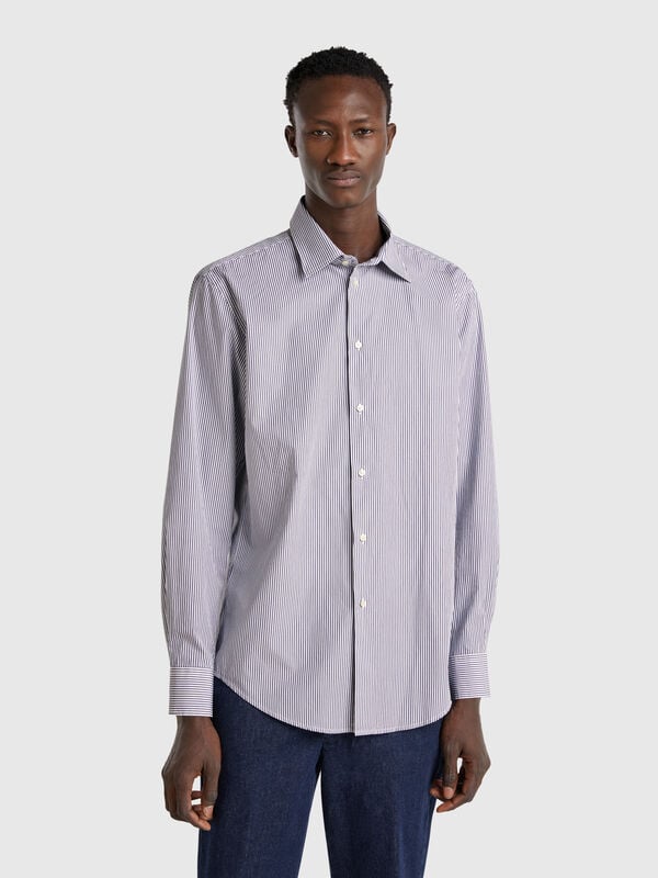 Camisa de rayas de algodón  Hombre