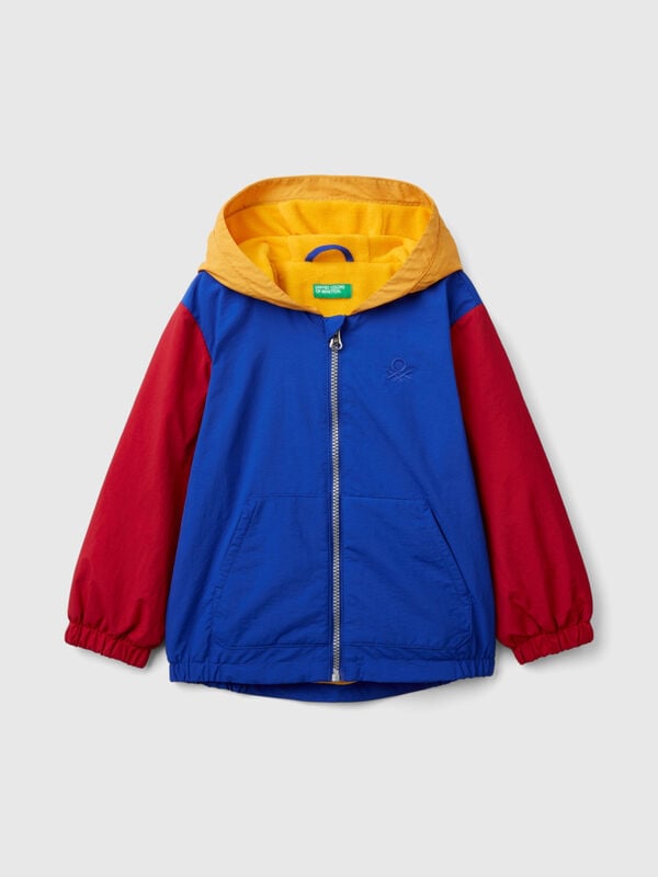 Cazadora oversize con capucha Niño