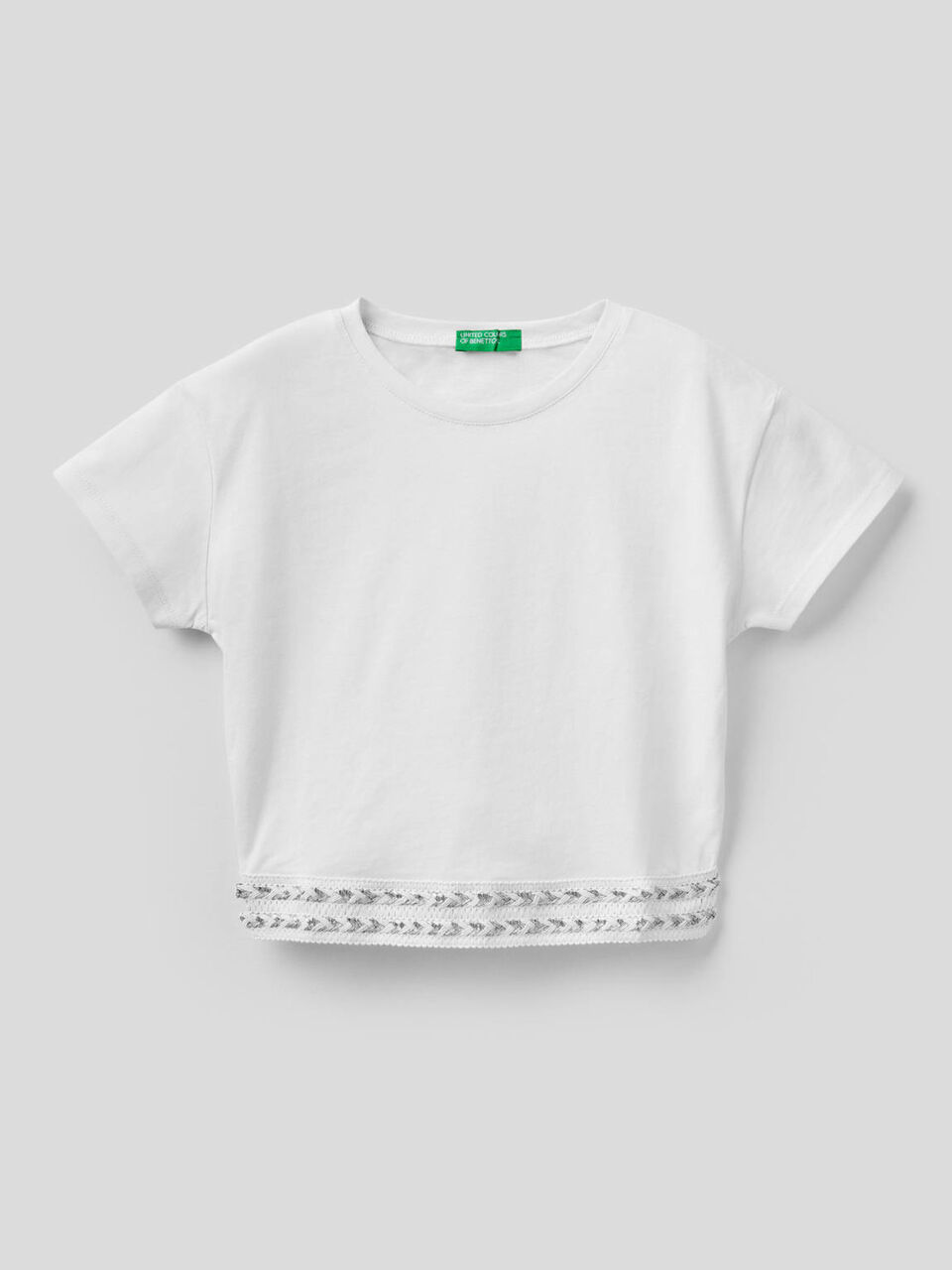 Camiseta de algodón de corte cropped image number 1