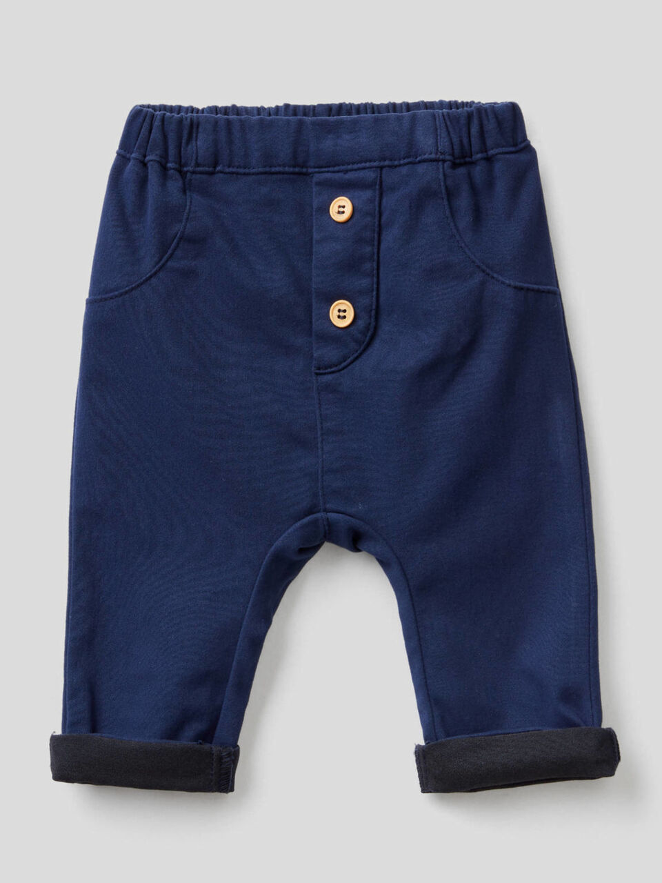 Pantalón de algodón elástico mixto image number 1