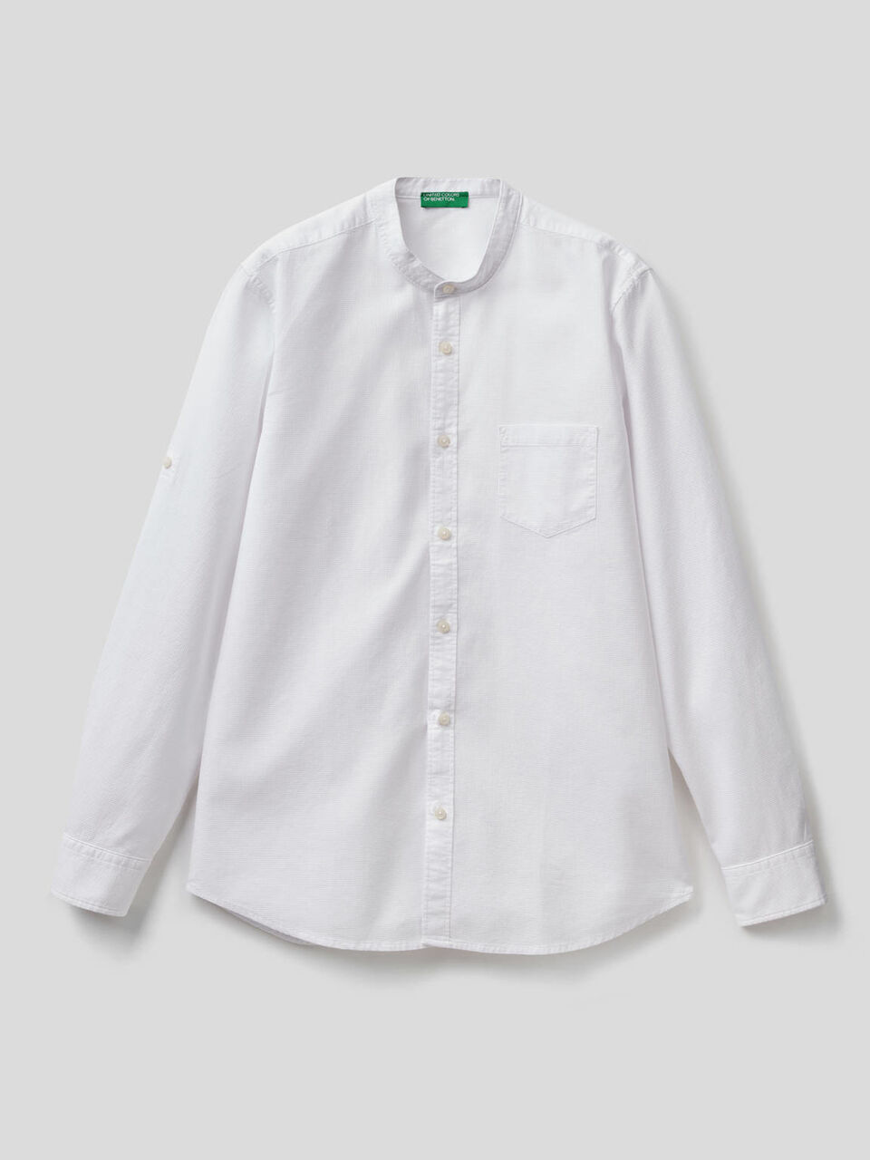 Camisa slim fit de cuello mao image number null