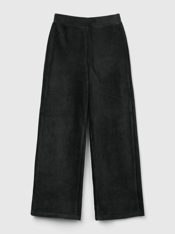 Pantalones anchos de chenilla Niña