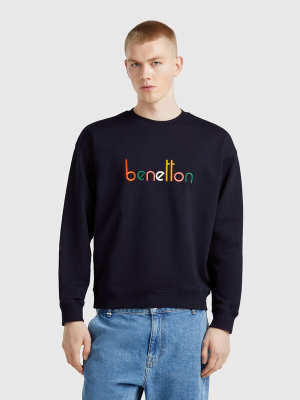 Sudadera cálida con logo bordado Hombre