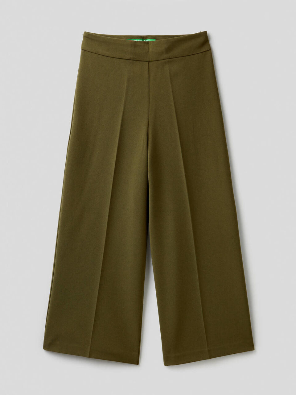 Pantalón cropped de pernera amplia image number 1