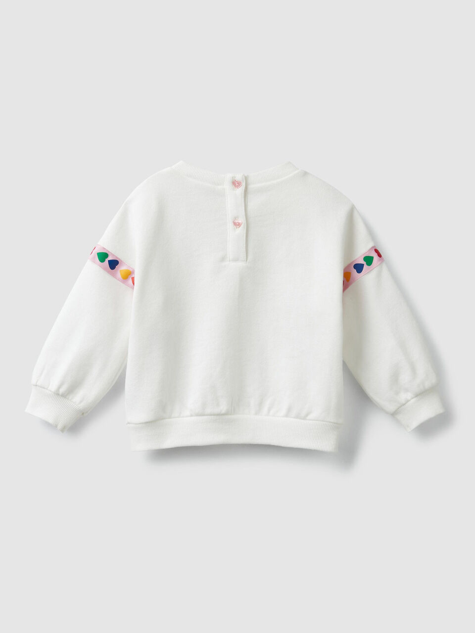 Sudadera con estampado y corazones image number 2